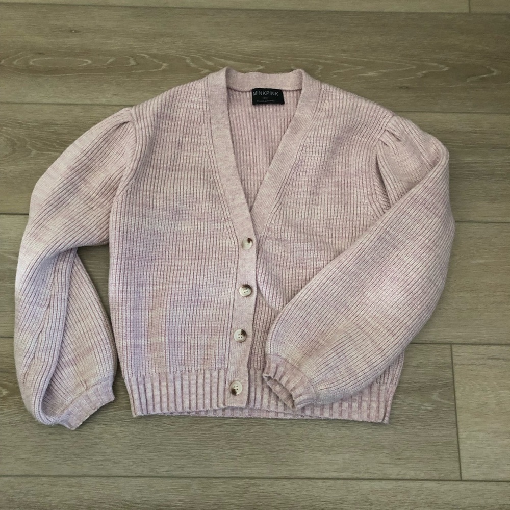 Women's Pink Sweater Cardigan